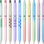 YOXMJDB Gel Pens, 5 Pcs Medium Point Smooth Writing Pens Cute Pens for Women, High-End Series 0.7mm Black Ink Pens for Journaling Note Taking, School Office Supplies (5 Pcs Gradient Morandi)