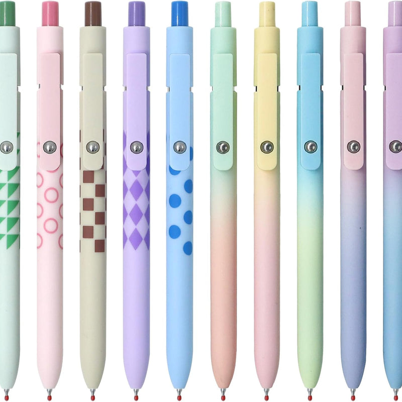 YOXMJDB Gel Pens, 5 Pcs Medium Point Smooth Writing Pens Cute Pens for Women, High-End Series 0.7mm Black Ink Pens for Journaling Note Taking, School Office Supplies (5 Pcs Gradient Morandi)