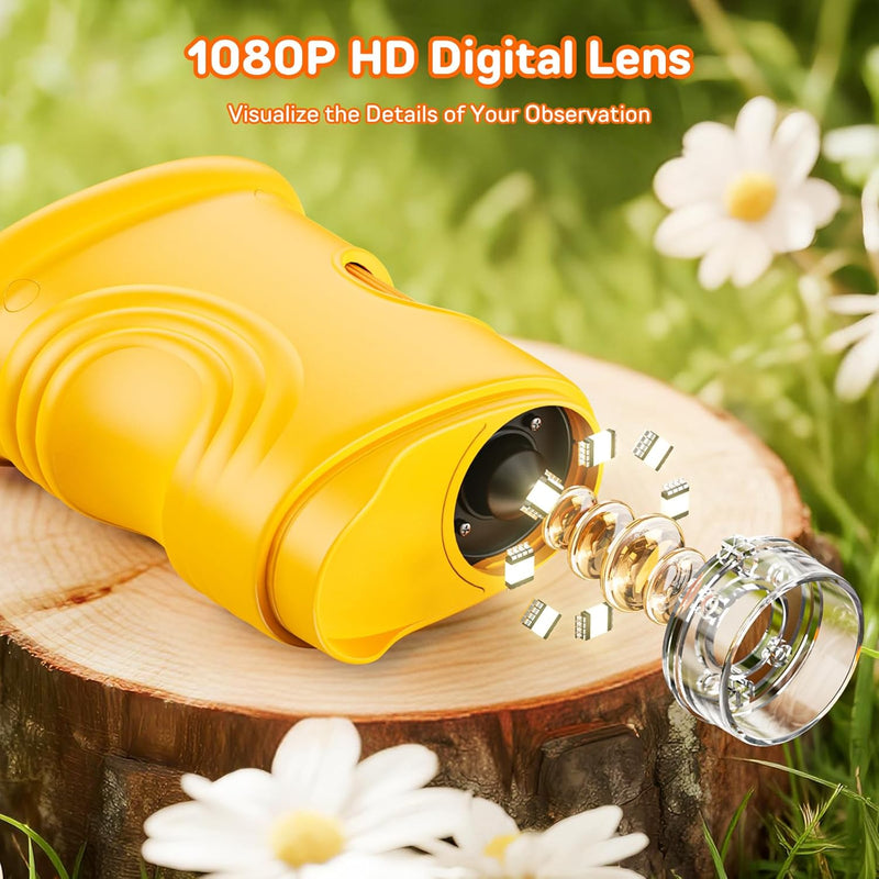 1000X Digital Handheld Microscope for Kids with 2.0" IPS Screen, Orange, STEM Science Lab Gift for Boys & Girls Age 4-12