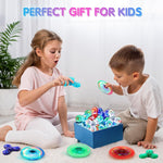 Fidget Spinner 2 Pack, Light up Sensory Fidget Toys Adults Kids 4-8-12 with Autism ADHD, Kids Travel Toys Anxiety Stress Relief Teen Boy Gifts, Classroom Prizes Glow Birthday Party Graduation Gifts