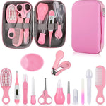 Baby Grooming Kit, Infant Safety Care Set with Hair Brush Comb Nail Clipper Nasal Aspirator,Baby Essentials Kit for Newborn Girls Boys (Blue)
