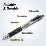 PILOT G2 Premium Refillable and Retractable Rolling Ball Gel Pens, Ultra Fine Point, Black Ink, 12-Pack (31277)