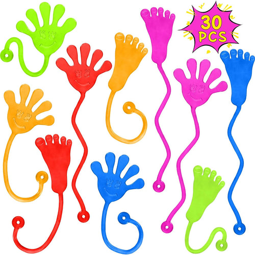 bulk sticky hands 30-pcs party favors for kids 4-8 year classroom prizes student gifts
