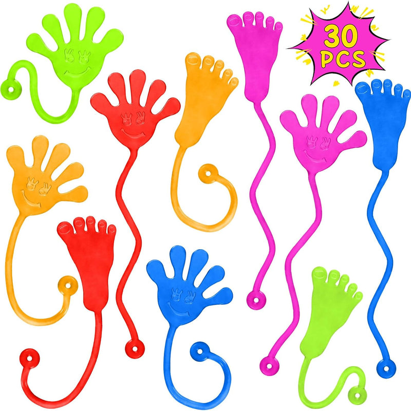 bulk sticky hands 30-pcs party favors for kids 4-8 year classroom prizes student gifts