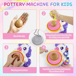 Pottery Wheel for Kids, Unicorn Craft Kit Arts and Crafts for Kid Ages 6-12 | Complete Pottery Painting Kit with Clay, Art Supplies Kids Toys Girls Birthday Christmas Gift for 6 7 8 9 10 11 12+, Purple