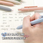 UIXJODO Gel Pens, 5 Pcs 0.5mm Black Ink Pens Fine Point Smooth Writing Pens, High-End Series Pens for Journaling Note Taking, Cute Office School Supplies Gifts for Women Men (Morandi)