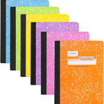 Mead Composition Notebook, College Ruled 7.5" x 9.75" Paper, 100 Sheets, Assorted Colors, 6 Pack (850106-ECM)