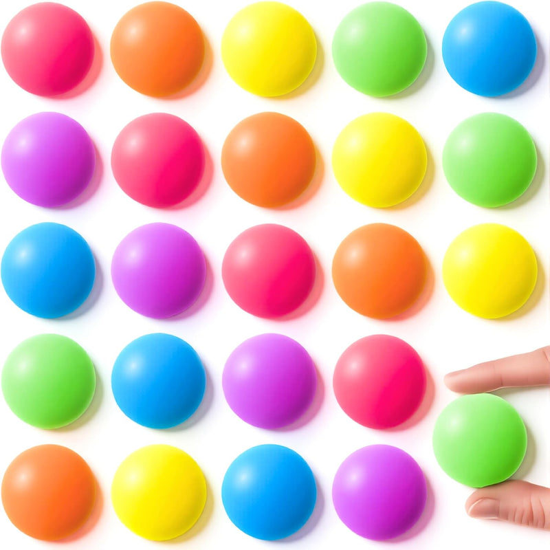 JOYIN 24 Piece Assorted Bouncy Balls: Durable Rubber Toys for Kids' Parties, Carnivals, and Classrooms