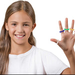 30 Pieces Acupressure Rings Spiky Sensory Rings for Fingers Stress Relief Fidget Sensory Massager for Teens Adults