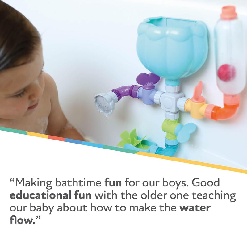 ToyTonix Wacky Water Pipes Interactive Bath Toy for Toddlers 18 Months Plus with Learning Experience