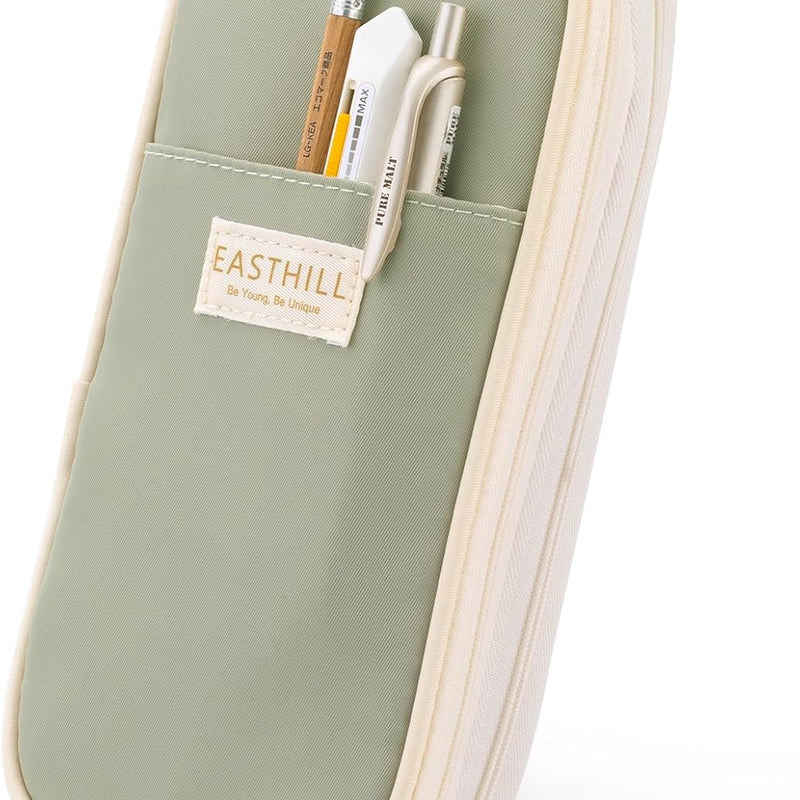 EASTHILL Big Capacity Pencil Case Large Pencil Pouch Stationery Pen Bag for Teen Girls-Green