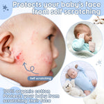Newborn Baby Muslin Mittens 0-6 Months No Scratch Elastic Wrist Soft Breathable Gloves Bulk Cotton for Infant