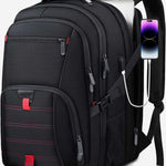 ANTERK Extra Large Travel Laptop Backpack, 17.3 Inch Carry on Backpack for Men Women, Big Anti Theft Water Resistant College Bussiness TSA Airline Approved Work Computer Backpack, Black