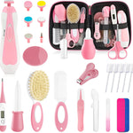 Baby Healthcare and Grooming Kit for Newborn Kids, 24PCS Upgraded Safety Baby Care Kit, Newborn Nursery Health Care Set, Baby Care Product (Grey White)