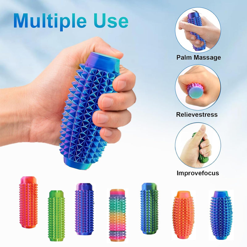 3PC Little Ouchies Fidget Toys Adults, Pain Stim Fidget Anxiety Relief for Anxiety and Stress Reduction,Portable Travel Stress Relief Spiky Fidget Keychain