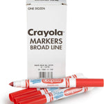 Crayola Washable Markers for Kids - Black (12ct), Bulk Broad Line Markers for School, Classroom Essentials, Teacher Classroom Must Haves for Elementary School