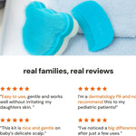 oogiebear Cradle Cap Brush Kit for Babies, 3 Piece Gentle Scalp Care Set | Sponge, Brush & Comb Set for Newborns, Infants & Babies, Soft Cradle Cap Remover, Baby Registry Essential