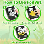 FUNNYB&G Foil Art Craft Kit for Kids, Sparkly Birthday Gift Toy for Kids