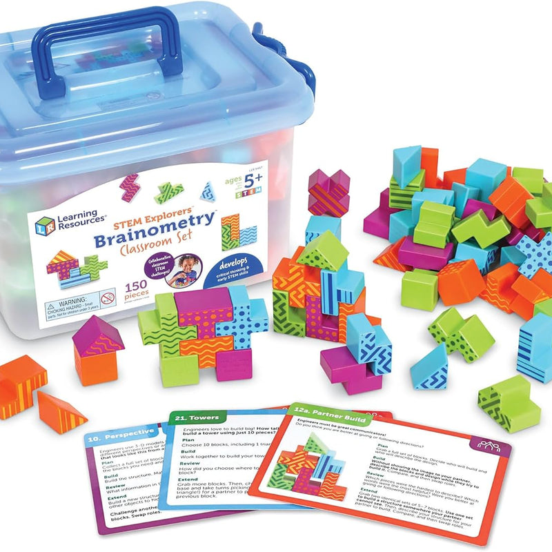 Learning Resources STEM Explorers Brainometry - 3D Puzzle, Brain Games, Fine Motor Skills, Math Manipulatives for Kids