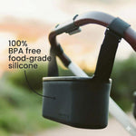 Silicone Stroller Organizer with Cup Holders, Waterproof & Easy-Clean, BPA-Free Caddy with Phone Pocket & Storage, Universal Anti-Slip Straps Fit UPPAbaby, Bugaboo, Nuna, Doona & Most Strollers