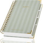 Aesthetic Thick Spiral Notebook With Tabs - Premium Journal For Women Size B5 - College Ruled Note Book With 300 Lined Pages and Dividers - Perfect For Writing And Staying Organized at Work or School