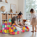 100pcs Magnetic Tiles Magnetic Building Blocks for Toddlers 3 4 5 6 7 Year Old Boys Girls Educational Magnet Blocks Christmas Birthday Gift Toys for Kids Ages 4-8 Sensory Toys 1-3