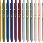 YOXMJDB Gel Pens, 5 Pcs 0.5mm Fine Point Smooth Writing Pens Cute Pens, High-End Series Black Ink Pens for Journaling Note Taking, School Office Supplies for Women Men (5 Pcs Vintage)