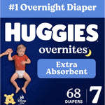 Huggies Overnites Diapers Size 7, 68 Count (2 Packs of 34)