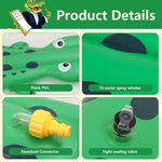 Water Sprinkler for Kids, Large Crocodile Inflatable Sprinkler | Kids Sprinklers for Yard, Outdoor Water Toys Spray Summer Water Play for Boys Girls Dogs Backyard