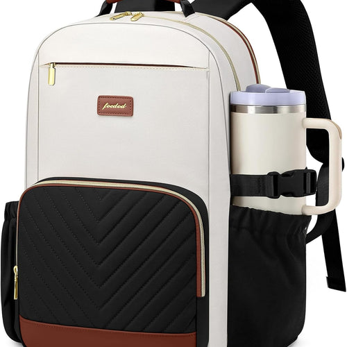 Laptop Backpack for Women Bookbag: 15.6 inch Work School Backpacks with Pouch Pocket for Large Capacity Cup & USB Charger College Book Bag Travel Business Nurse Teacher Bookbags Anti-theft Back Pack