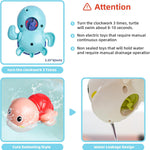 LiKee Bath Toys 3 Pack with 3 Colors | Cute Swimming Turtles Wind Up Toys for Baby Toddlers 1+ Years Old | Floating Bath & Pool Toys for Kids Age 1-3-5 | Baby Shower & Birthday Gift (Boys Girls)