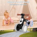 Colorful Lighting Baby Balance Bike, 10-36 Month Toddler Bike with No Pedal, Soft Seat and 4 Silent Wheels
