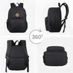 KEOFID Travel backpack for Men and Women, Anti Theft Laptop Backpack with USB Charging Port for Work, Large Bag for College, Carry-on Backpack with Luggage Strap, Water Resistent(Black)