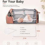 houscly Diaper Bag Backpack with Changing Station, 25L Large Capacity | Multifunction baby bag, baby registry search, baby girl newborn essentials must haves, baby shower gifts, pink