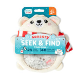 Chuckle & Roar Sensory Seek & Find Plush Bear Toy with Hidden Objects, 40 Cards, Ages 3+