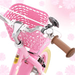 XJD Girls 12-16 Inch Kids Bike with Training Wheels, Streamers, and Adjustable Seat