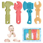 tyry.hu Baby Teething Toys for Boys and Girls 0-6 Months, 6-12 Months, BPA Free Silicone Teether Chew Toys, 4 Packs