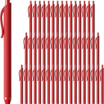 50 Pack Black Ink Pens - Bulk Pens, 1.0MM Medium Point Ballpoint Pens, Smooth Writing No Bleed Retractable Ball Point Pen (Black)