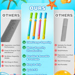 Water Gun Squirt Toys for Kids Adults Shoot Up to 40 Feet 6 Pack | Outdoor Super Blaster, for Age 3-4-5-8-12 Bulk, Fun Water Squirter for Swimming Pool Beach Summer Outside Party Games