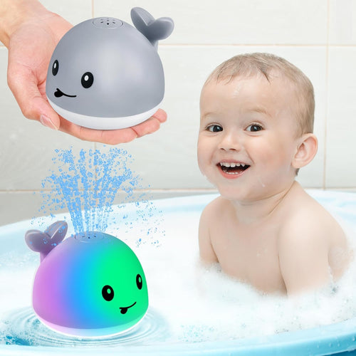 Gigilli Rechargeable Light-Up Whale Bath Toy: Fun Water Sprinkler for Toddlers 1-3 Years