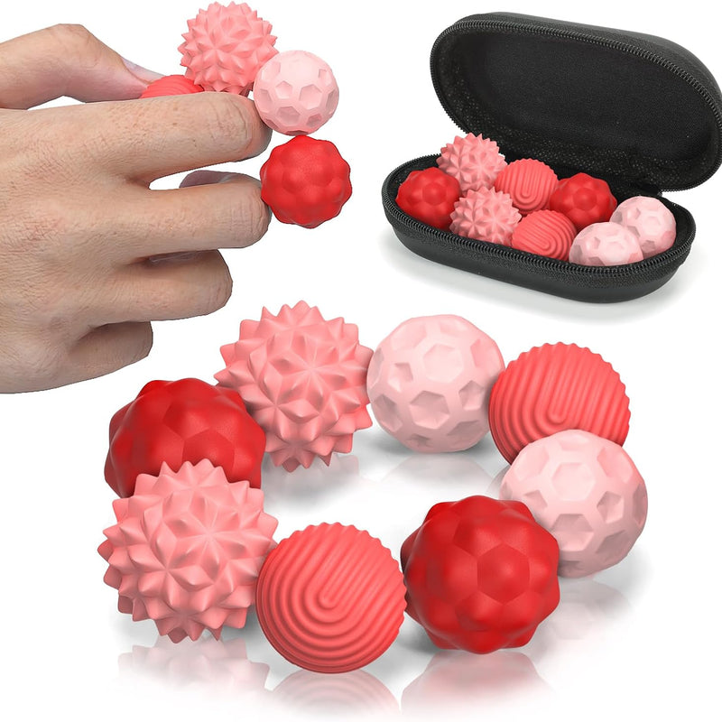 Magnetic Balls Fidget Toys Adults, 8pcs Stress Relief Magnet Sensory Ball with Silicone Shell for to Hands Anxious Mind,Office Desk Fidget for Autism ADHD Anxiety, Stocking Stuffers for Teens Girl