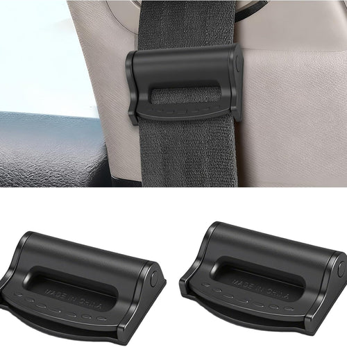 2PCS Seat Belt Adjuster Clip, Shoulder Neck Strap Locking Clips for Adults Kids Child,Comfortable Car Seat Belt Adjuster Safety Positioner Universal for SUV Sedan Truck Seatbelts (Black-2PCS)