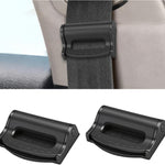 2PCS Seat Belt Adjuster Clip, Shoulder Neck Strap Locking Clips for Adults Kids Child,Comfortable Car Seat Belt Adjuster Safety Positioner Universal for SUV Sedan Truck Seatbelts (Black-2PCS)