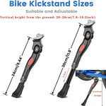 veckuson kickstand for kids bikes, 16-22 inch adjustable aluminum alloy center mount