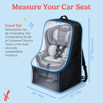 J.L. Childress Padded Backpack Car Seat Travel Bag - Ultimate, Black | Properly protects & fits most infant carriers, car seats & boosters for gate or baggage check to make airport days easier
