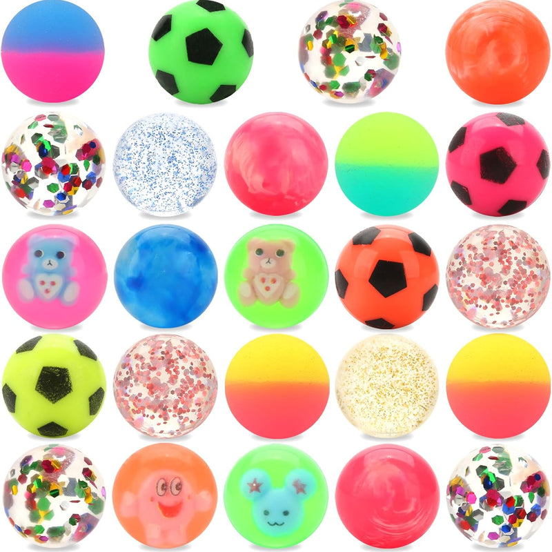 24pcs Bouncy Balls for Kids Treasure Box Toys for Classroom Party Favors