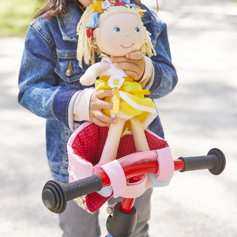 Haba Soft Doll Bike Seat for Plush Toys up to 15 inches, Easy Attachment and Removal