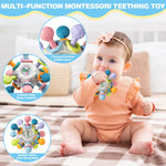6 In 1 Baby Toys, 6-12 months Baby Toys, Montessori Toddler Gifts Toddlers | 0-6 12-18 Montessori Toddler Toys,Farm Animals Playset & Teething & Stacking Building Block Cup & Tissue Box & Sensory Bin