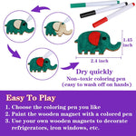 DIY Wooden Magnet 36 Art Craft Supplies Painting Kit for Kids Ages 4-8 8-12 | Party Favors for Boys Girls Birthday Easter Crafts Gifts Toys Basket Goodie Bag Stuffers