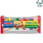 Melissa & Doug Deluxe Wooden Pound-A-Peg Toy with Hammer - FSC Certified
